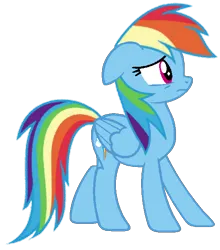 Size: 564x640 | Tagged: safe, artist:noi kincade, derpibooru import, rainbow dash, pegasus, pony, g4, female, image, png, simple background, solo, transparent background, vector, worried