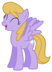 Size: 3200x4400 | Tagged: safe, artist:the-bitterman, derpibooru import, edit, vector edit, drizzle, pegasus, pony, g4, background pony, eyes closed, female, image, mare, open mouth, open smile, png, recolor, simple background, smiling, spread wings, transparent background, vector, wings