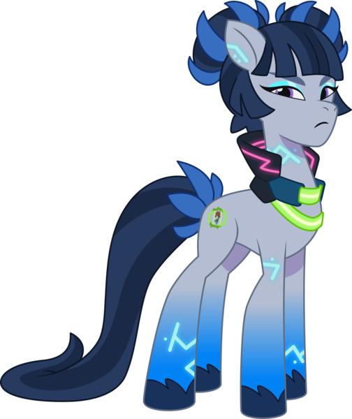 Size: 3760x4474 | Tagged: safe, derpibooru import, official, cyborg, cyborg pony, earth pony, pony, g5, my little pony: tell your tale, leak, .ai available, .svg available, concave belly, concept art, female, frowning at you, image, lil critter workshop, long legs, mare, png, simple background, slender, solo, tall, the petal gala, thin, transparent background, vector, zinnea