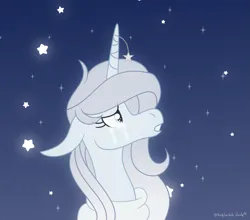 Size: 2243x1974 | Tagged: safe, artist:darbypop1, derpibooru import, oc, oc:dreamy belle, alicorn, pony, bust, crying, female, image, mare, night, png, portrait, solo