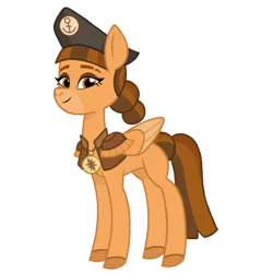 Size: 720x720 | Tagged: safe, derpibooru import, pegasus, g5, my little pony: tell your tale, captain, image, png, redesign, simple background, solo, syrena, syrena's magical compass, transparent background, wings