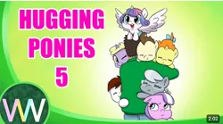 Size: 800x445 | Tagged: safe, artist:doublewbrothers, derpibooru import, diamond tiara, dinky hooves, pipsqueak, pound cake, princess flurry heart, pumpkin cake, silver spoon, series:hugging ponies, g4, image, png, youtube link