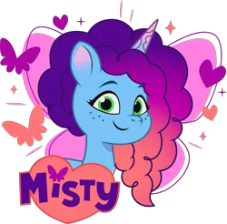 Size: 1577x1549 | Tagged: safe, derpibooru import, official, pony, unicorn, g5, my little pony: tell your tale, .ai available, .svg available, female, g5 brand assets, horn, image, mare, misty brightdawn, png, rebirth misty, simple background, solo, transparent background, vector