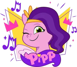 Size: 1577x1367 | Tagged: safe, derpibooru import, official, pipp petals, pegasus, pony, g5, my little pony: tell your tale, .ai available, .svg available, diadem, female, g5 brand assets, image, jewelry, mare, png, regalia, simple background, solo, transparent background, vector