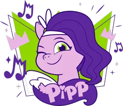 Size: 1577x1367 | Tagged: safe, derpibooru import, official, pipp petals, pegasus, pony, g5, my little pony: tell your tale, .ai available, .svg available, diadem, female, g5 brand assets, image, jewelry, mare, png, regalia, simple background, solo, transparent background, vector