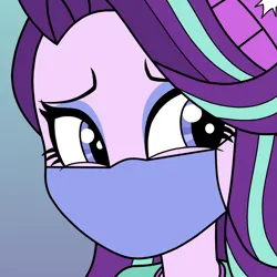 Size: 5000x5000 | Tagged: safe, derpibooru import, editor:brokenadam, starlight glimmer, equestria girls, g4, 1:1, absurd resolution, equestria girls specials, eyeshadow edit, face mask, image, mask, my little pony equestria girls: mirror magic, png