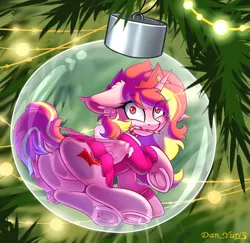 Size: 2400x2330 | Tagged: safe, alternate version, artist:yuris, derpibooru import, oc, bat pony, pony, advertisement, ball, bat pony oc, bat wings, bauble, butt, christmas, christmas ornament, christmas tree, commission, cute, decoration, female, frog (hoof), garland, glass, holiday, image, looking at you, looking back, mare, micro, multi ych "christmas ball", nudity, open mouth, png, sitting, smiling, smiling at you, solo, tree, underhoof, wings