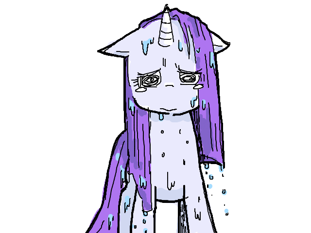 Size: 640x480 | Tagged: safe, artist:hasunoko, derpibooru import, rarity, pony, unicorn, g4, 2013, 3:, closed mouth, cute, female, floppy ears, front view, frown, horn, image, mare, old art, png, raribetes, sad, sadorable, simple background, solo, standing, swirly eyes, teary eyes, wet, wet mane, wet mane rarity, white background