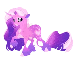 Size: 5000x4000 | Tagged: safe, artist:gigason, derpibooru import, oc, oc:love aura, pony, unicorn, female, horn, image, magical lesbian spawn, mare, offspring, parent:clear sky, parent:princess cadance, png, raised hoof, simple background, solo, transparent background