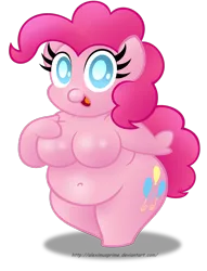 Size: 2142x2801 | Tagged: suggestive, artist:aleximusprime, derpibooru import, pinkie pie, anthro, earth pony, g4, barbie doll anatomy, bbw, belly, belly button, breasts, busty pinkie pie, chubby, cute, diapinkes, fat, featureless breasts, female, image, png, pudgy pie, simple background, solo, solo female, transparent background