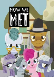 Size: 2482x3509 | Tagged: safe, artist:alexdti, artist:bearmation, derpibooru import, cloudy quartz, igneous rock pie, limestone pie, marble pie, maud pie, pinkie pie, earth pony, pony, comic:how we met, g4, american gothic, cute, diapinkes, father and child, father and daughter, female, filly, filly limestone pie, filly marble pie, filly maud pie, filly pinkie pie, foal, high res, image, limabetes, male, marblebetes, mare, maudabetes, mother and child, mother and daughter, open mouth, open smile, pie family, pie sisters, png, siblings, sisters, smiling, stallion, younger