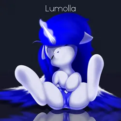 Size: 2000x2000 | Tagged: suggestive, artist:lumolla, derpibooru import, oc, unofficial characters only, alicorn, pegasus, pony, clothes, female, image, jpeg, lying down, on back, panties, solo, solo female, spread legs, spreading, underwear, wings