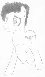 Size: 1115x1912 | Tagged: safe, derpibooru import, oc, ponified, earth pony, pony, g4, black and white, crossover, disney, disney channel, doodle, earth pony oc, grayscale, image, jpeg, math, monochrome, no tail, phil diffy, phil of the future, sketch, time travel