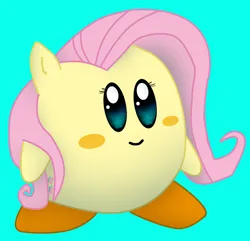 Size: 994x960 | Tagged: safe, derpibooru import, fluttershy, g4, image, kirby, kirby (series), png, simple background, solo