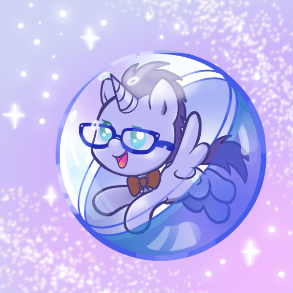 Size: 2048x2048 | Tagged: safe, artist:pfeffaroo, derpibooru import, part of a set, oc, unofficial characters only, alicorn, pony, alicorn oc, capsule, commission, gacha, gashapon, high res, horn, image, png, solo, sparkles, starry eyes, toy, wingding eyes, wings, ych result