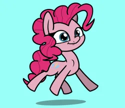 Size: 2048x1773 | Tagged: safe, artist:ewoudcponies, derpibooru import, pinkie pie, earth pony, pony, g4, female, image, jumping, light blue background, mare, png, simple background, solo