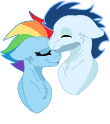 Size: 720x811 | Tagged: safe, derpibooru import, rainbow dash, soarin', pegasus, pony, g4, the last problem, female, image, male, mare, my little pony, older, older rainbow dash, older soarin', older soarindash, png, shipping, simple background, soarindash, stallion, straight, transparent background