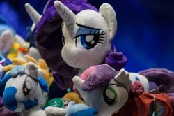 Size: 4928x3264 | Tagged: safe, derpibooru import, rarity, sweetie belle, g4, 2015, galacon, image, irl, jpeg, photo, plushie