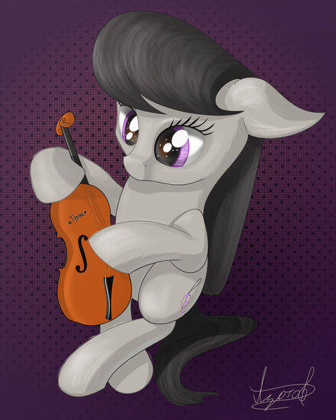 Size: 4398x5498 | Tagged: safe, derpibooru import, octavia melody, earth pony, g4, image, musical instrument, png, solo, violin