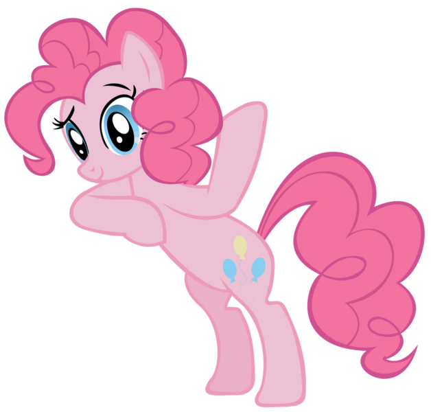 Size: 900x860 | Tagged: safe, artist:shelmo69, derpibooru import, pinkie pie, earth pony, pony, g4, bipedal, bipedal leaning, female, image, leaning, mare, png, simple background, solo, transparent background, vector