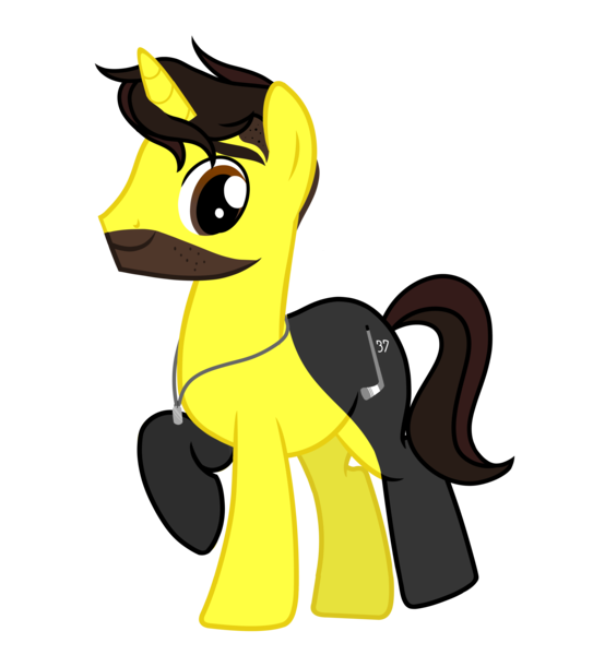 Size: 6500x7185 | Tagged: safe, artist:alicesponycorner, derpibooru import, oc, ponified, pony, unicorn, g4, 37, athlete, beard, bergy, boston bruins, brown eyes, brown mane, dog tags, eyebrows, facial hair, hockey, hockey stick, horn, ice hockey, image, jewelry, male, multicolored coat, necklace, nhl, patrice bergeron, png, ponysona, show accurate, simple background, smiling, sports, stallion, transparent background