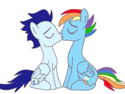 Size: 827x620 | Tagged: safe, artist:glidedash, derpibooru import, rainbow dash, soarin', pegasus, pony, g4, female, gay, half r63 shipping, image, kiss on the lips, kissing, male, png, rainbow blitz, rule 63, ship:soarinblitz, shipping, soarindash, stallion, straight