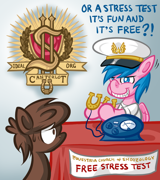 Size: 768x861 | Tagged: safe, derpibooru import, firefly, ponified, chocolate pony, food pony, original species, pegasus, pony, g1, cult, dianetics, female, food, fyrefly, image, parody, png, scientology, sea org, stress test