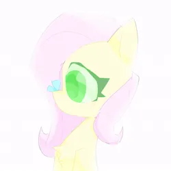 Size: 640x640 | Tagged: safe, artist:scarshine, derpibooru import, fluttershy, butterfly, insect, pegasus, pony, g4, butterfly on nose, female, green eyes, image, insect on nose, jpeg, pink mane, simple background, solo, solo female, white background, yellow coat