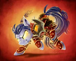 Size: 4500x3600 | Tagged: safe, artist:jadedjynx, derpibooru import, ponified, elf, night elf, pony, armor, fantasy class, image, png, rogue, solo, warcraft, world of warcraft