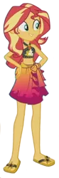 Size: 286x864 | Tagged: safe, artist:jacksontormbaymaz, derpibooru import, edit, edited screencap, screencap, sunset shimmer, equestria girls, equestria girls series, g4, unsolved selfie mysteries, background removed, belly, belly button, bikini, bikini top, clothes, geode of empathy, grin, hand on hip, image, jewelry, leather, leather bikini, magical geodes, my little pony equestria girls: better together, necklace, png, sarong, simple background, smiling, sunset shimmer's beach shorts swimsuit, swimsuit, teenager, teeth, transparent background