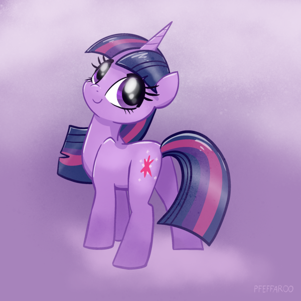 Size: 2048x2048 | Tagged: safe, artist:pfeffaroo, derpibooru import, twilight sparkle, pony, unicorn, g4, female, high res, horn, image, mare, png, solo, unicorn twilight