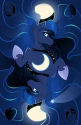 Size: 2200x3400 | Tagged: safe, artist:aim-mod, artist:jitterladybug, derpibooru import, part of a set, princess luna, alicorn, pony, g4, female, high res, image, mare, playing card, png, solo