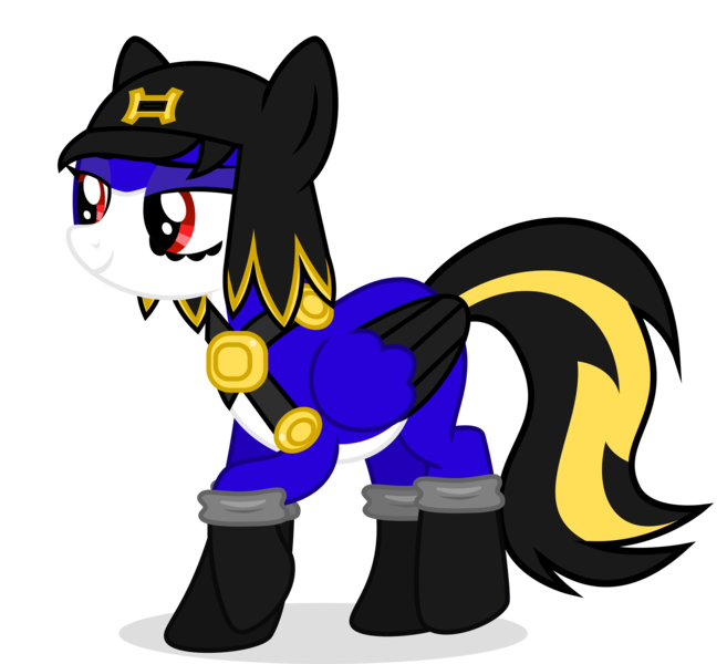 Size: 3000x2740 | Tagged: safe, artist:keronianniroro, derpibooru import, oc, oc:zarara, unofficial characters only, pegasus, pony, belt, boots, clothes, female, hat, image, mare, png, shoes, simple background, solo