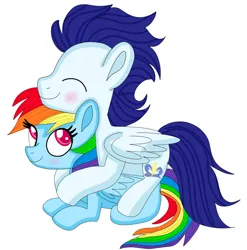 Size: 1280x1294 | Tagged: safe, artist:mrsdashskies, derpibooru import, rainbow dash, soarin', pegasus, pony, g4, female, image, jpeg, male, mare, shipping, soarindash, stallion, straight