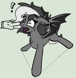 Size: 950x971 | Tagged: safe, artist:harmonicglow, derpibooru import, oc, oc:amaya, bat pony, pony, bat pony oc, bat wings, boop, eeee, female, image, mare, png, screaming, wings