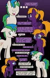 Size: 1920x2948 | Tagged: safe, artist:alexdti, derpibooru import, oc, oc:purple creativity, oc:star logic, unofficial characters only, pegasus, pony, unicorn, comic:quest for friendship, horn, image, male, png, stallion