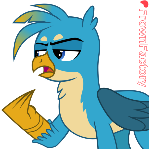 Size: 2048x2048 | Tagged: safe, artist:frownfactory, derpibooru import, gallus, gryphon, g4, image, male, png, simple background, solo, transparent background, vector, wings