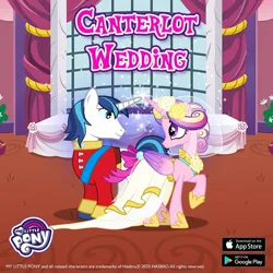 Size: 1080x1080 | Tagged: safe, derpibooru import, princess cadance, shining armor, alicorn, unicorn, g4, gameloft, horn, image, jpeg