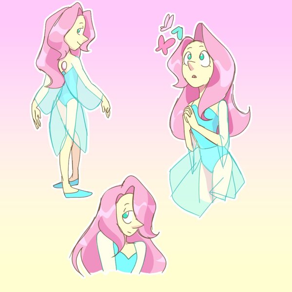 Size: 1280x1280 | Tagged: safe, artist:kazin_cartoon, derpibooru import, fluttershy, g4, gem (race), humanoid, image, jpeg, steven universe