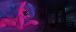 Size: 4096x1755 | Tagged: safe, artist:aaathebap, derpibooru import, oc, oc:aaaaaaaaaaa, big mare, blade runner, blade runner 2049, duo, image, jpeg, meme, rain, you look lonely