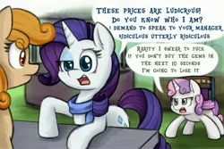 Size: 4096x2731 | Tagged: safe, artist:aaathebap, derpibooru import, rarity, sweetie belle, g4, female, image, jpeg, siblings, sister bonding, sisters, vulgar