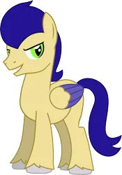 Size: 2159x3093 | Tagged: safe, artist:raxdunn, derpibooru import, oc, oc:chicken claws, pegasus, derpibooru exclusive, disguise, disguised changeling, evil grin, fangs, grin, image, pegasus oc, png, scar, show accurate, simple background, smiling, transparent background, wings