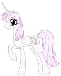 Size: 1920x2418 | Tagged: safe, derpibooru import, oc, oc:fausticorn, alicorn, pony, female, horn, image, implied fleur-de-lis, mare, palindrome get, png, simple background, solo, standing, transparent background