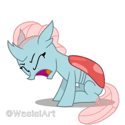 Size: 768x768 | Tagged: safe, artist:wasisi, derpibooru import, ocellus, changedling, changeling, g4, image, png, simple background, solo, spanish, text, transparent background