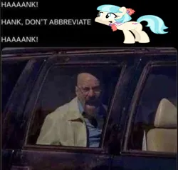 Size: 1170x1113 | Tagged: safe, anonymous editor, artist:jeatz-axl, derpibooru import, edit, coco pommel, earth pony, human, pony, g4, rarity takes manehattan, breaking bad, car, female, image, irl, irl human, jpeg, male, meme, my little pony, photo, walter white