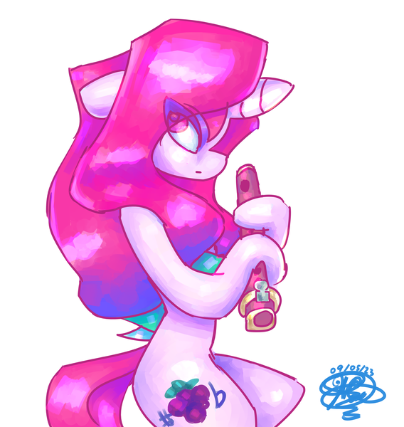 Size: 3600x3800 | Tagged: safe, artist:mannybcadavera, derpibooru import, oc, oc:charmelie blackcherry, unofficial characters only, pony, unicorn, bipedal, eye clipping through hair, female, floppy ears, flute, high res, hoof hold, horn, image, mare, musical instrument, png, signature, simple background, solo, white background