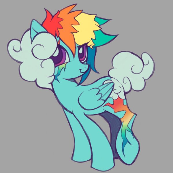 Size: 2025x2025 | Tagged: safe, artist:kickaroc, derpibooru import, rainbow dash, pegasus, g4, image, jpeg, redesign, solo