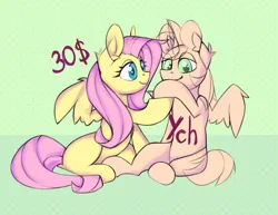 Size: 2071x1602 | Tagged: safe, artist:twistytwee, derpibooru import, fluttershy, oc, pegasus, g4, canon x oc, commission, commission open, cute, date, dating, duo, happy, hooves, image, in love, looking at each other, looking at someone, love, lovers, pair, png, shipping, sitting, smiling, smiling at each other, your character here