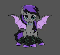 Size: 529x485 | Tagged: safe, artist:zlaggi, derpibooru import, oc, oc:wires crossed, bat pony, image, png