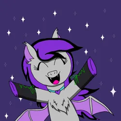 Size: 1280x1280 | Tagged: safe, artist:camwryyy, derpibooru import, oc, oc:wires crossed, bat pony, image, jpeg